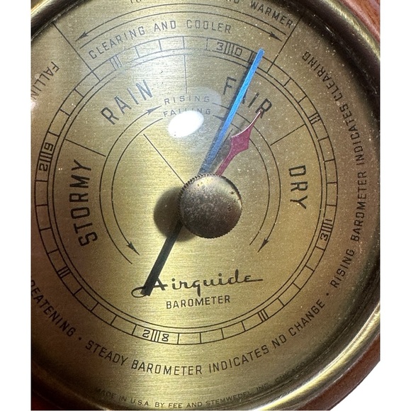 Vintage AIRGUIDE Barometer and Thermometer Weather-station (EUC) - Picture 2 of 11